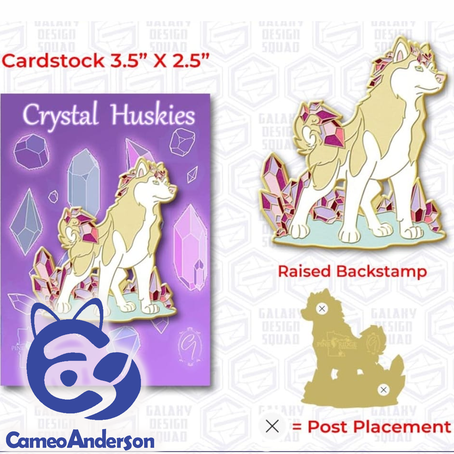 Crystal Huskies V 3.0 Pre-Orders || collectible enamel pins || Cameo Anderson