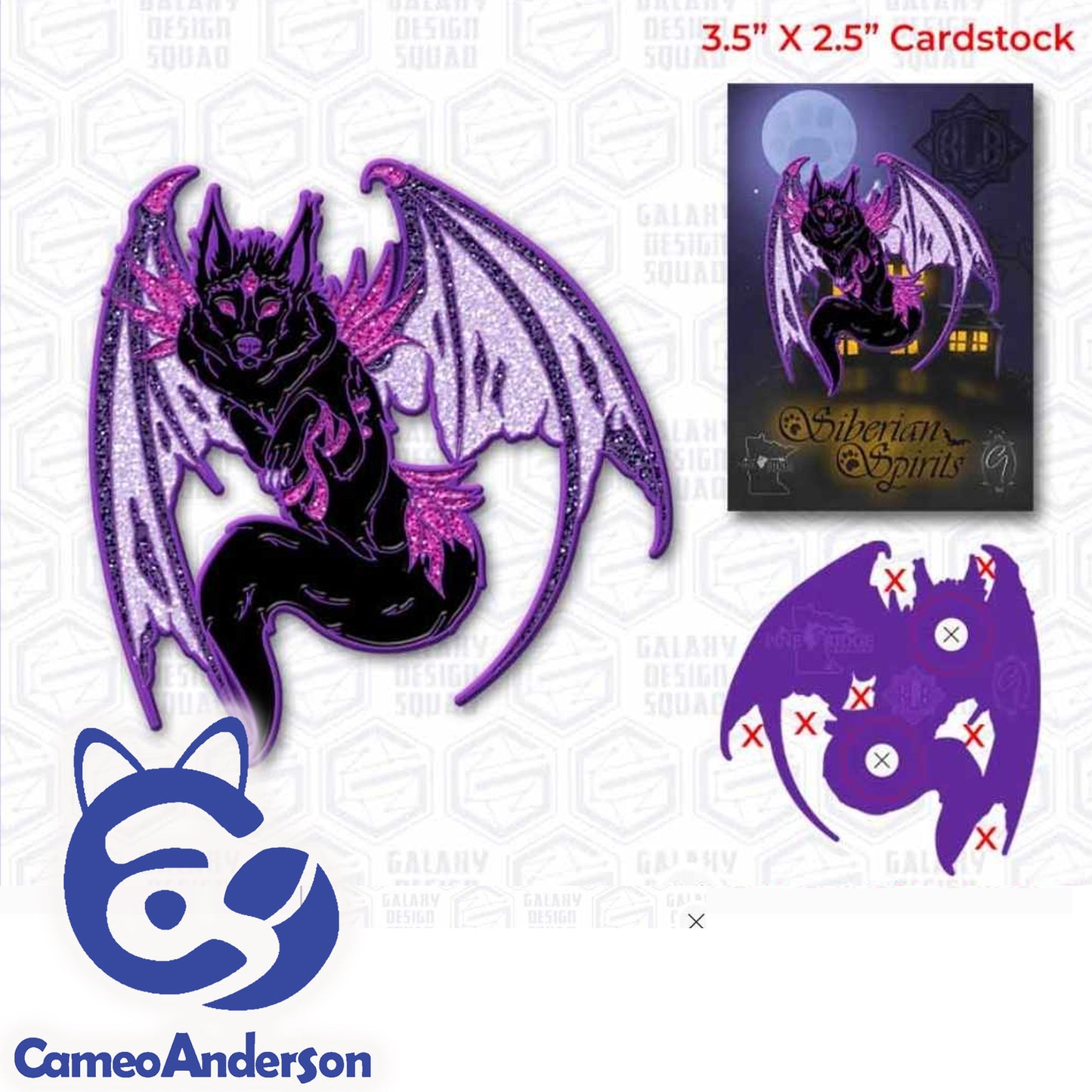 Siberian Spirit 2 inch enamel pin || cool spooky git for dog lovers