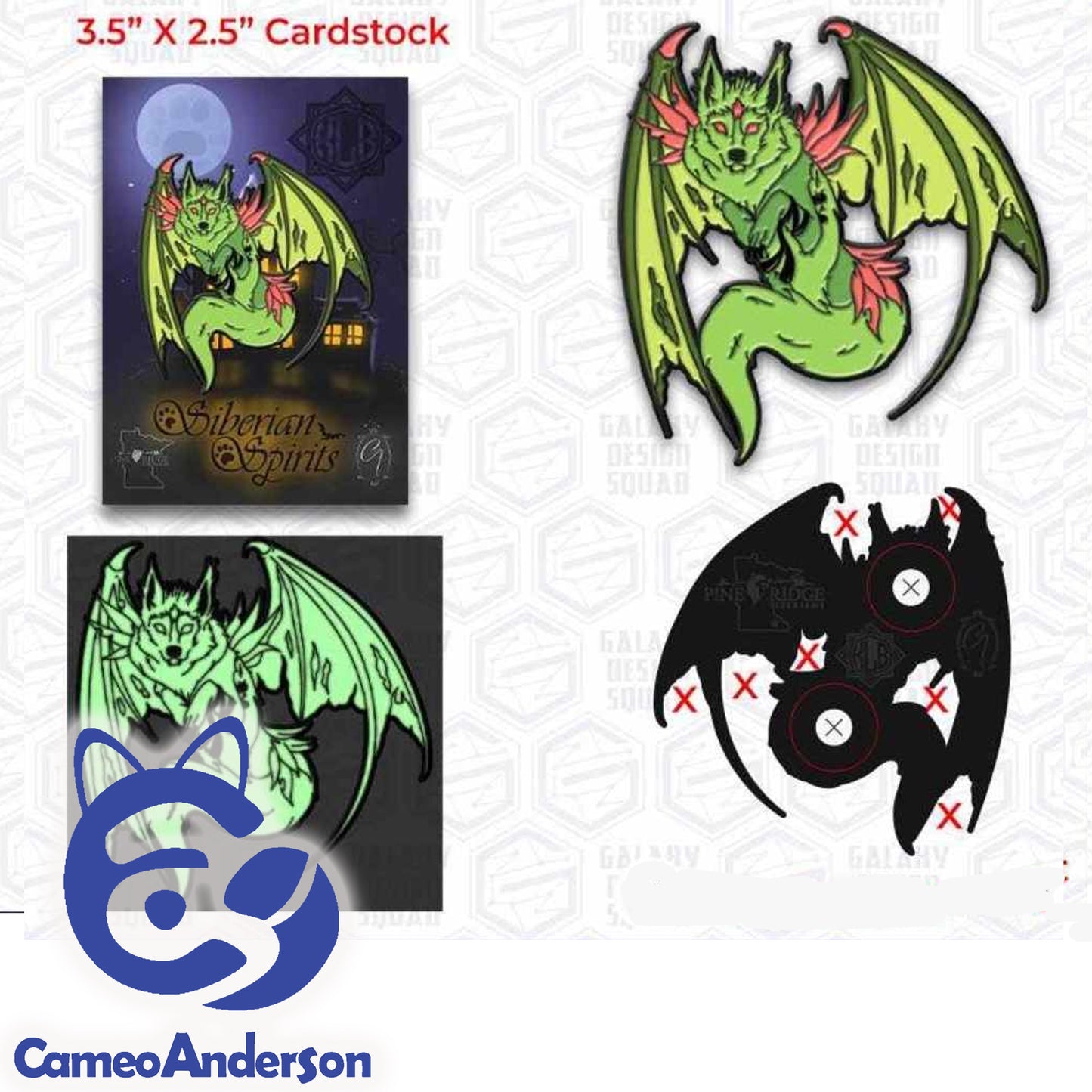 Siberian Spirit 2 inch enamel pin || cool spooky git for dog lovers