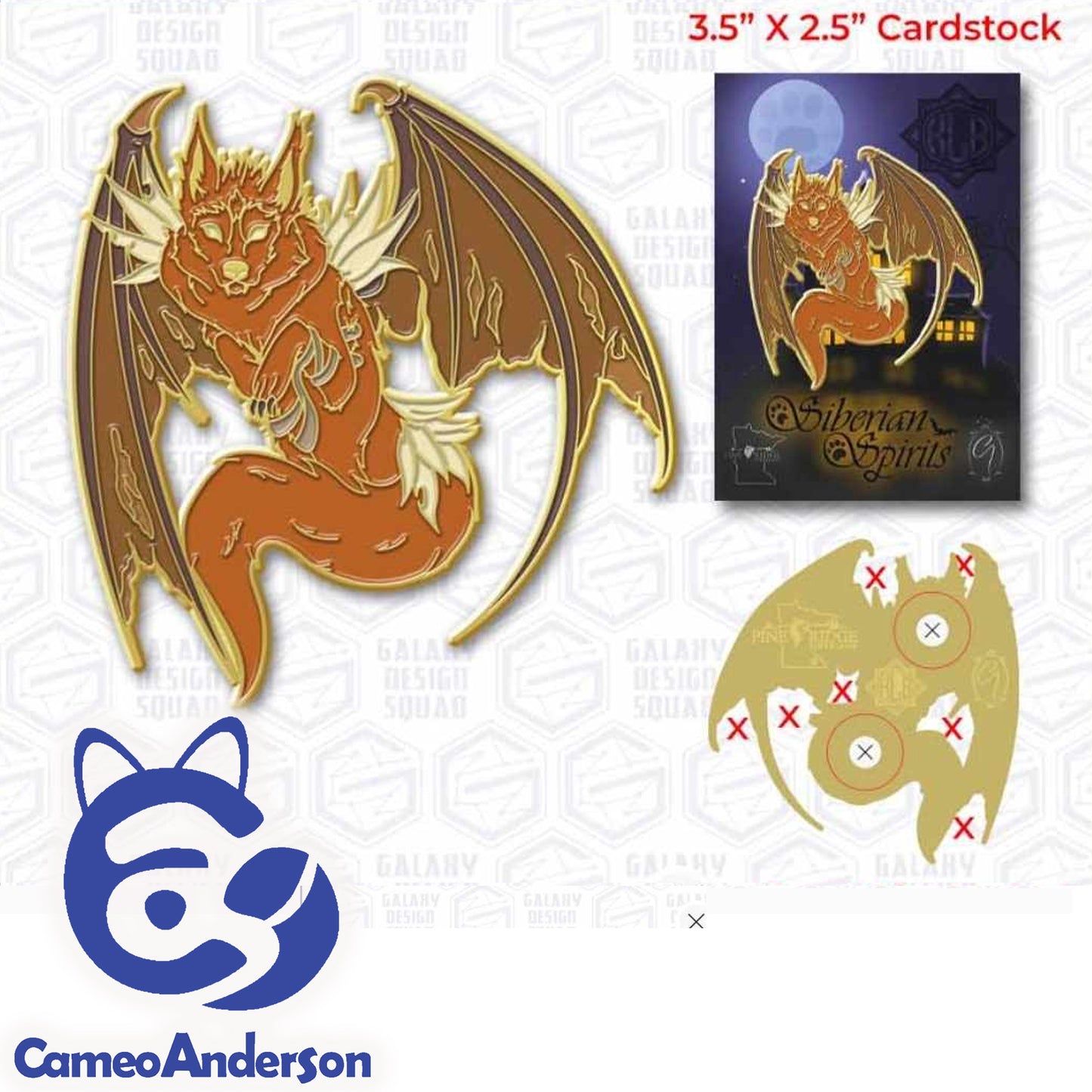 Siberian Spirit 2 inch enamel pin || cool spooky git for dog lovers