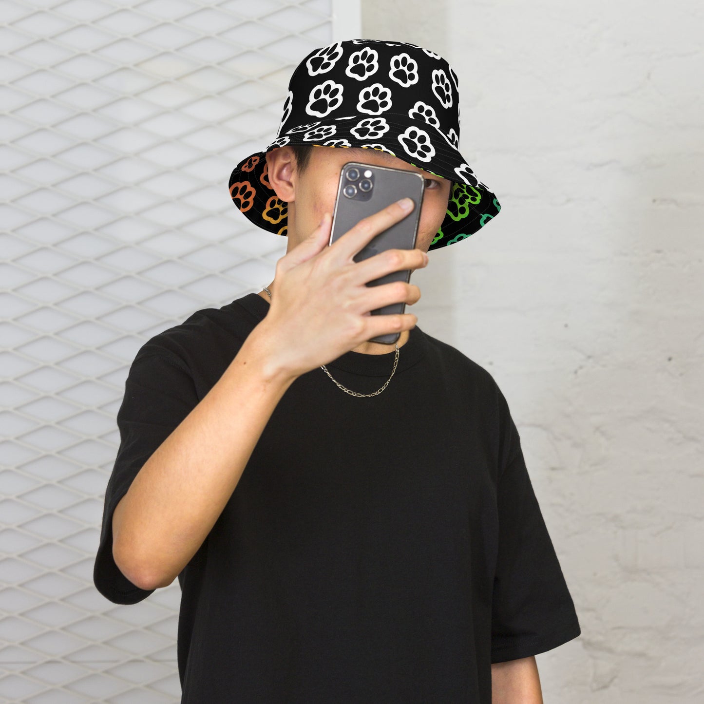 Reversible PawPrint Bucket Hat - Cameo Anderson