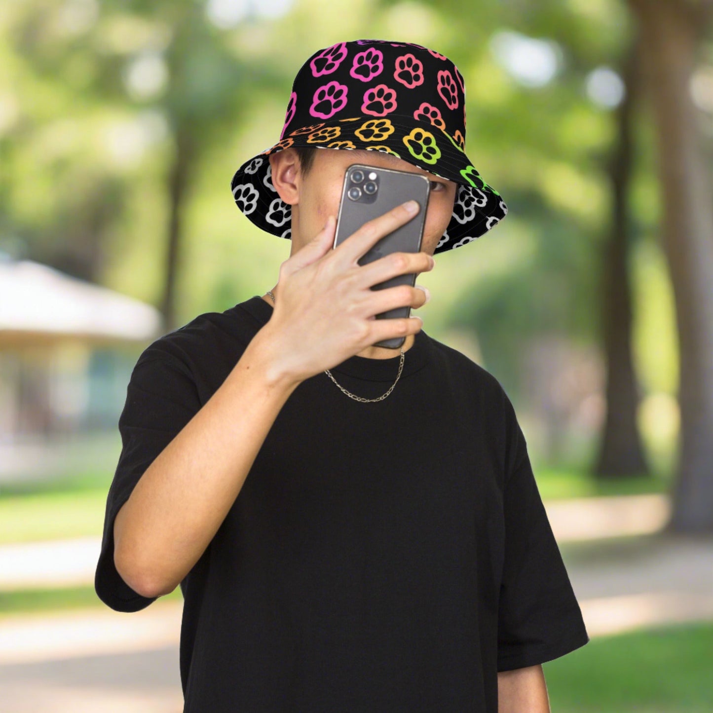 Reversible PawPrint Bucket Hat - Cameo Anderson