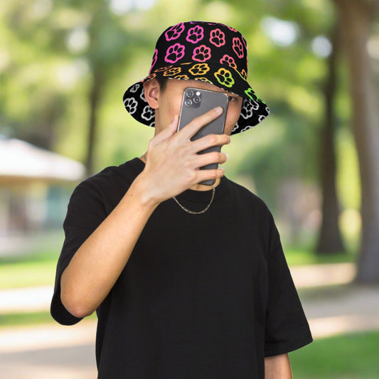 Reversible PawPrint Bucket Hat - Cameo Anderson
