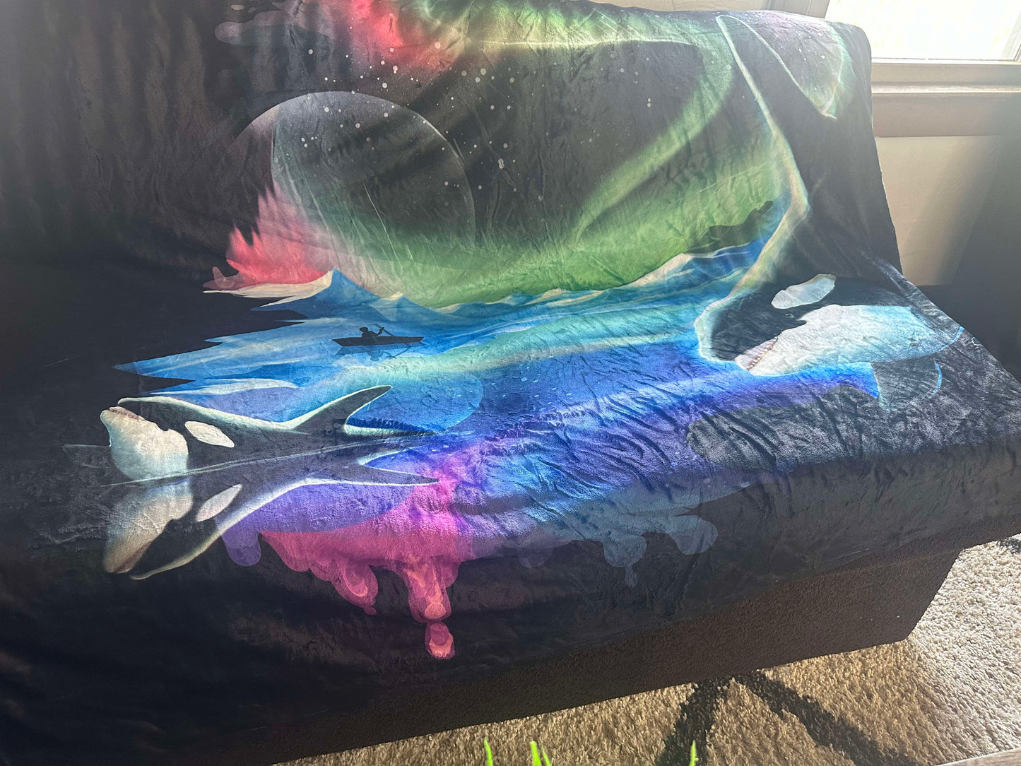Arctic Circle - Orca/Killer Whale Portait - Throw Blanket - Cameo Anderson