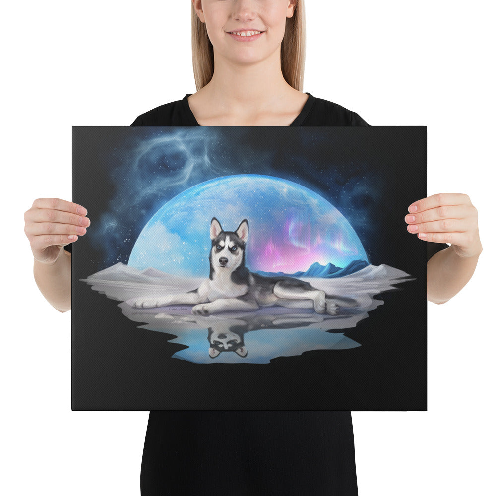 Fine Art Canvas Print - Snow Day Husky Portrait - By Cameo Anderson