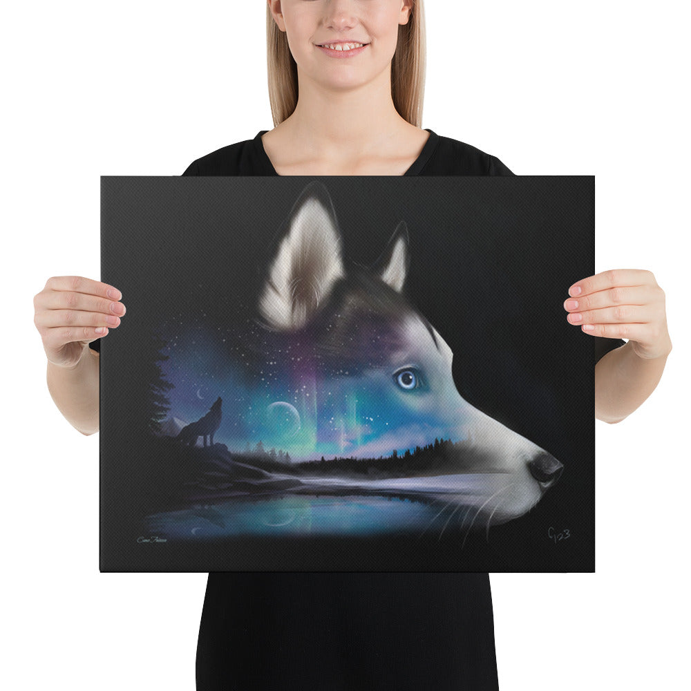 Fine Art Canvas Print - Spirit Siberian - Husky dog Painting - Cameo Anderson