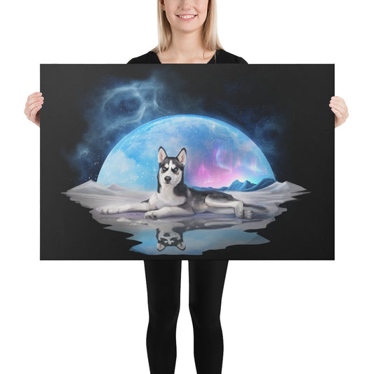 Fine Art Canvas Print - Snow Day Husky Portrait - By Cameo Anderson
