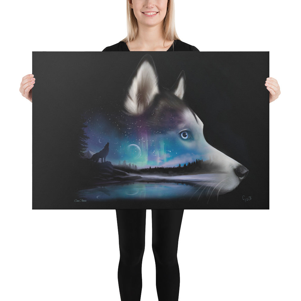 Fine Art Canvas Print - Spirit Siberian - Husky dog Painting - Cameo Anderson