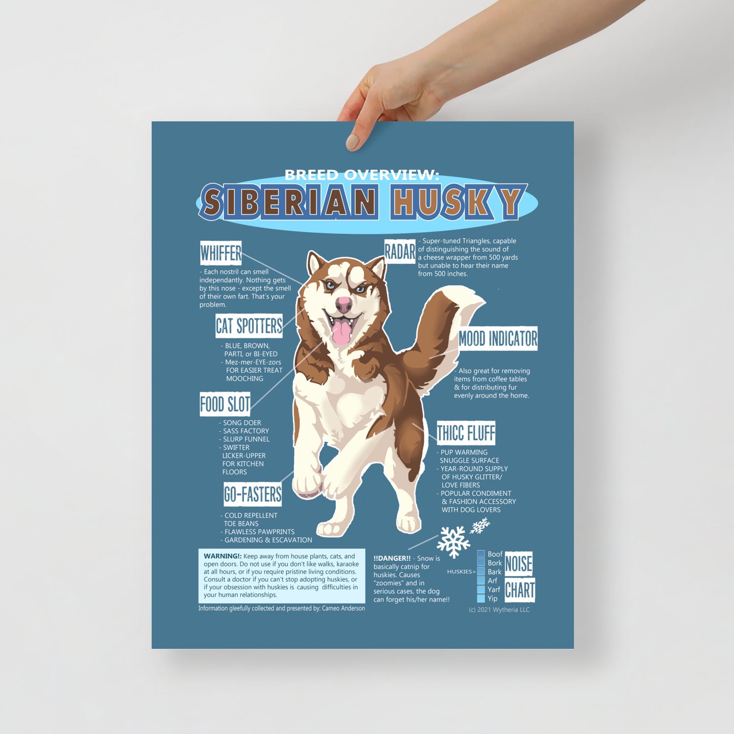 Funny Siberian Husky Meme Poster - Cameo Anderson