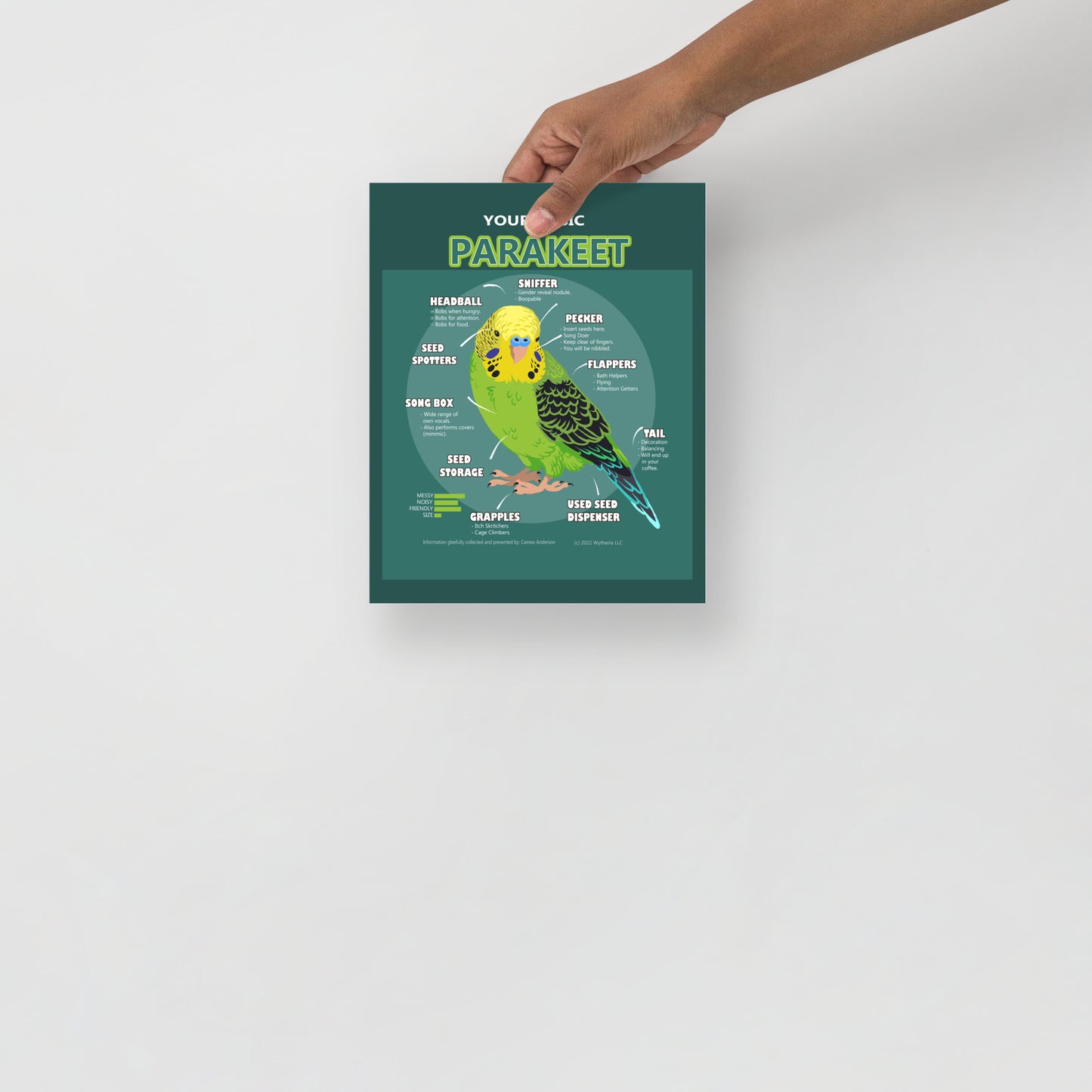 Funny Parakeet Birb Breed Meme Poster - Cameo Anderson