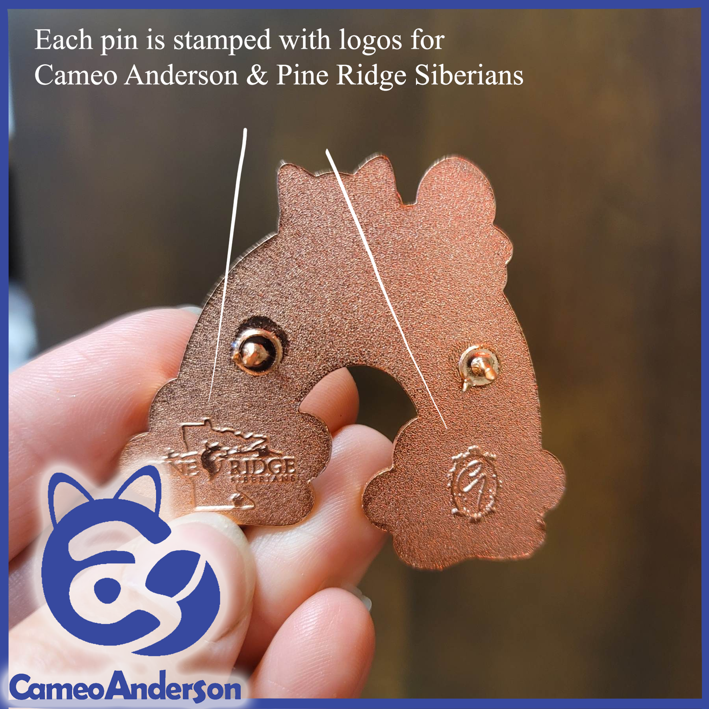 Rainbow Bridge Babies - Collectible Wearable Pet Memorial Pins || Cameo Anderson & Pine Ridge Siberians