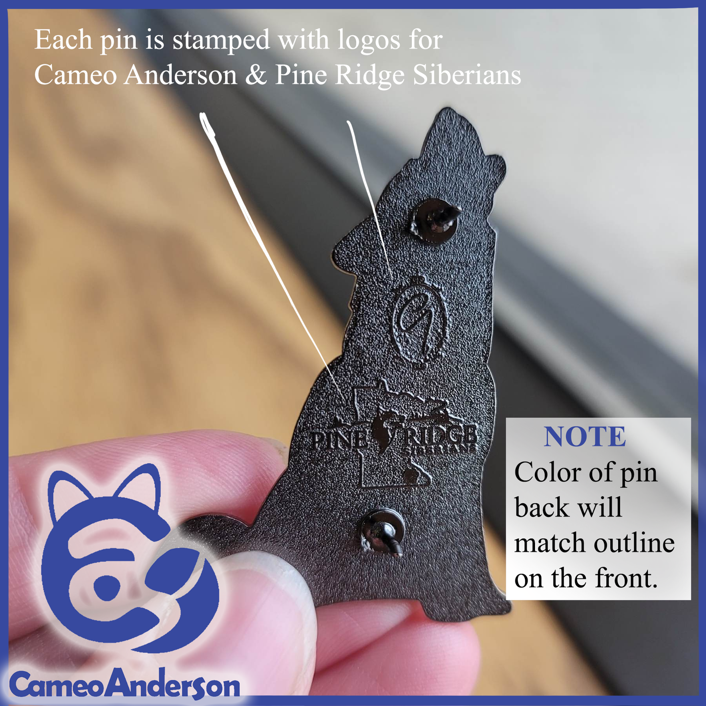 Singing Siberian Enamel Pin - Collectible || Cameo Anderson & Pine Ridge Siberians