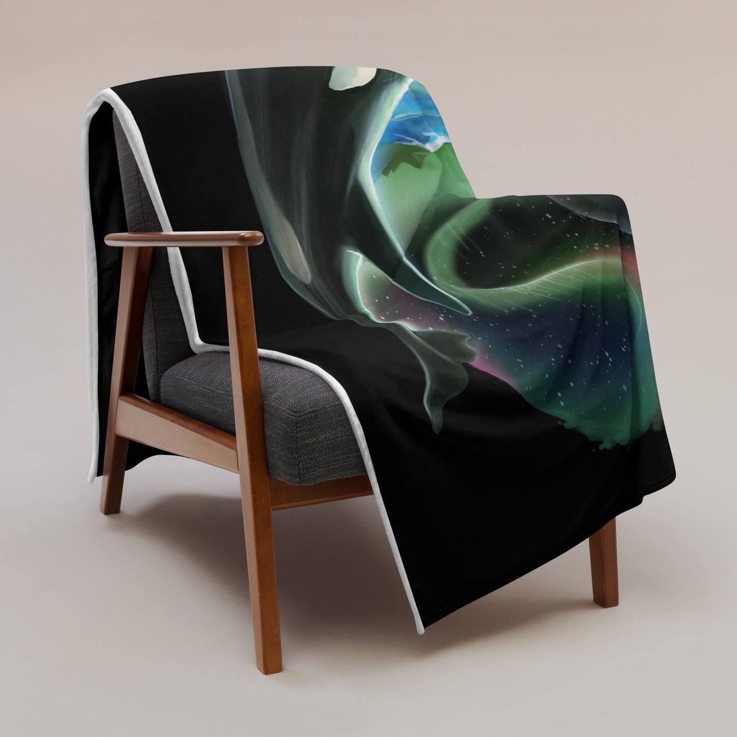 Arctic Circle - Orca/Killer Whale Portait - Throw Blanket - Cameo Anderson