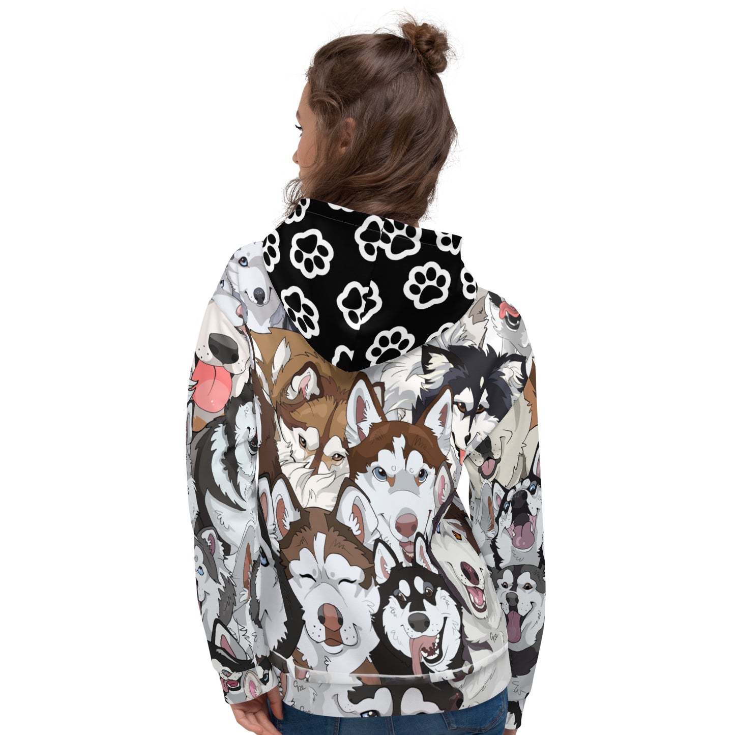 Cartoon Snow Dogs hoodie with pocket || Cameo Anderson