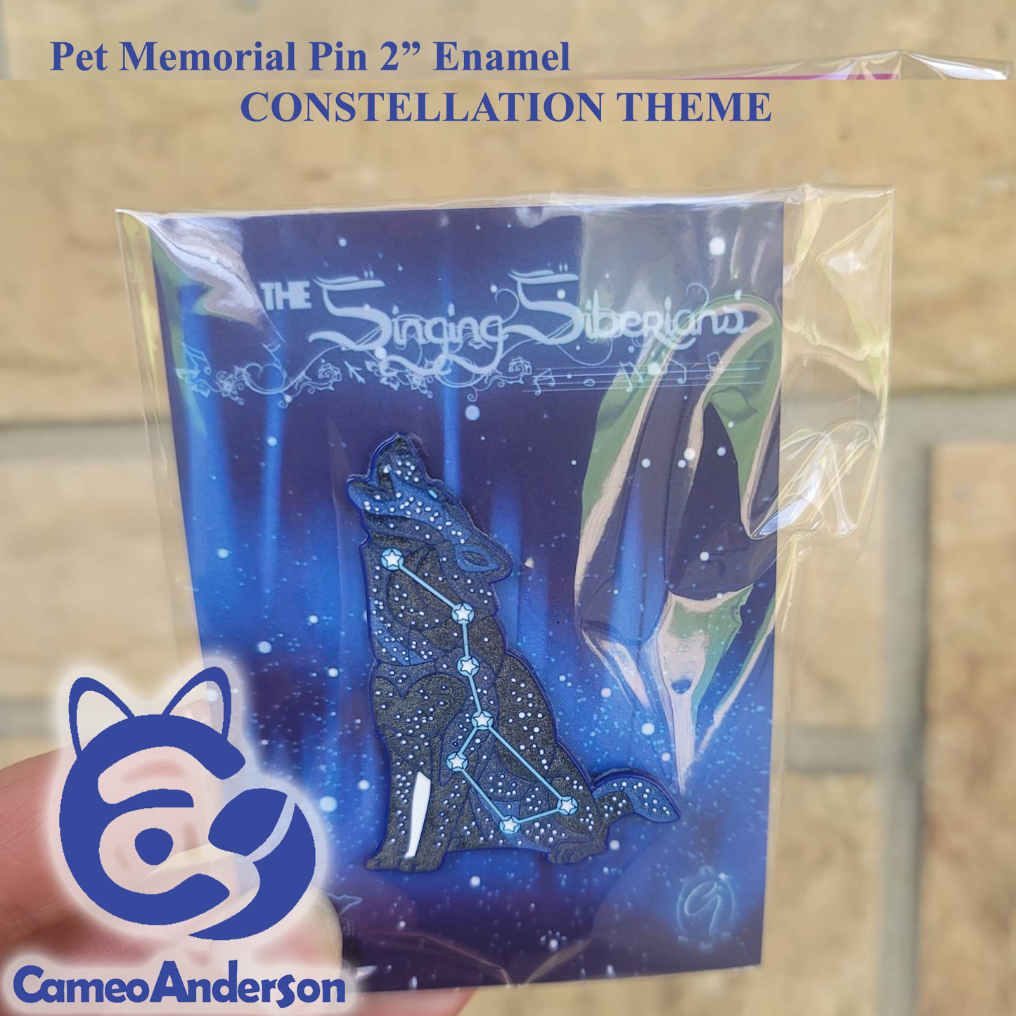 Singing Siberian Enamel Pin - Collectible || Cameo Anderson & Pine Ridge Siberians