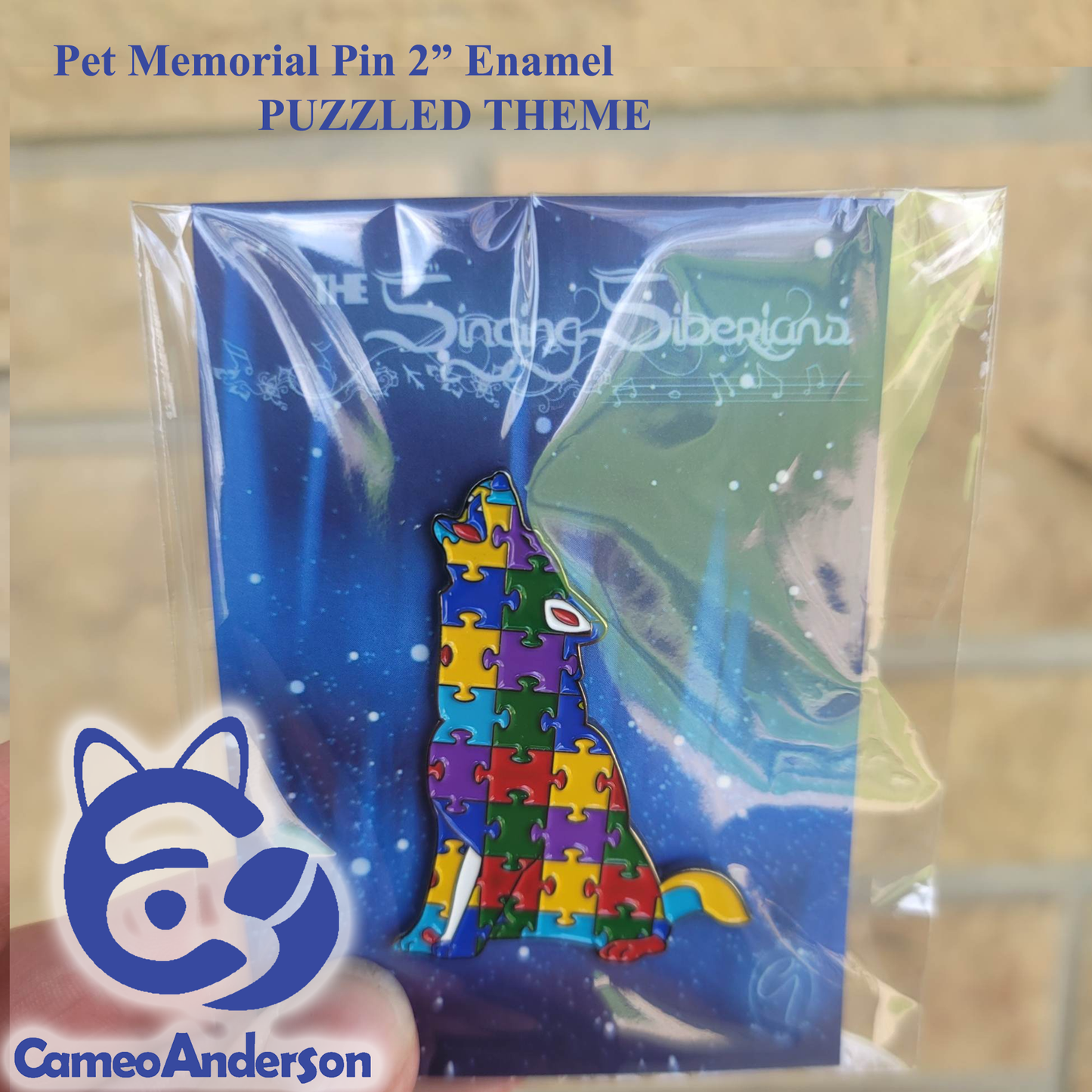 Singing Siberian Enamel Pin - Collectible || Cameo Anderson & Pine Ridge Siberians