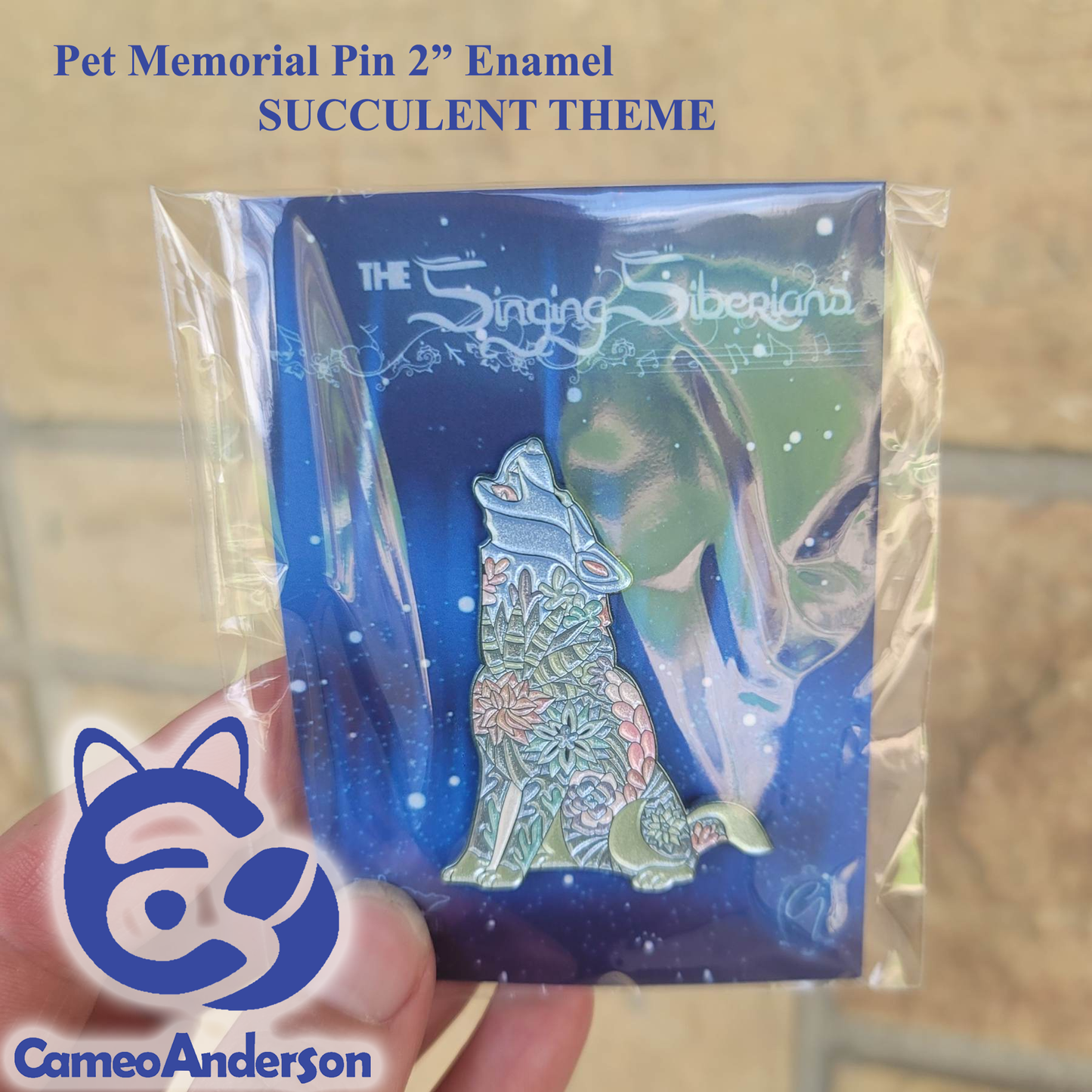 Singing Siberian Enamel Pin - Collectible || Cameo Anderson & Pine Ridge Siberians