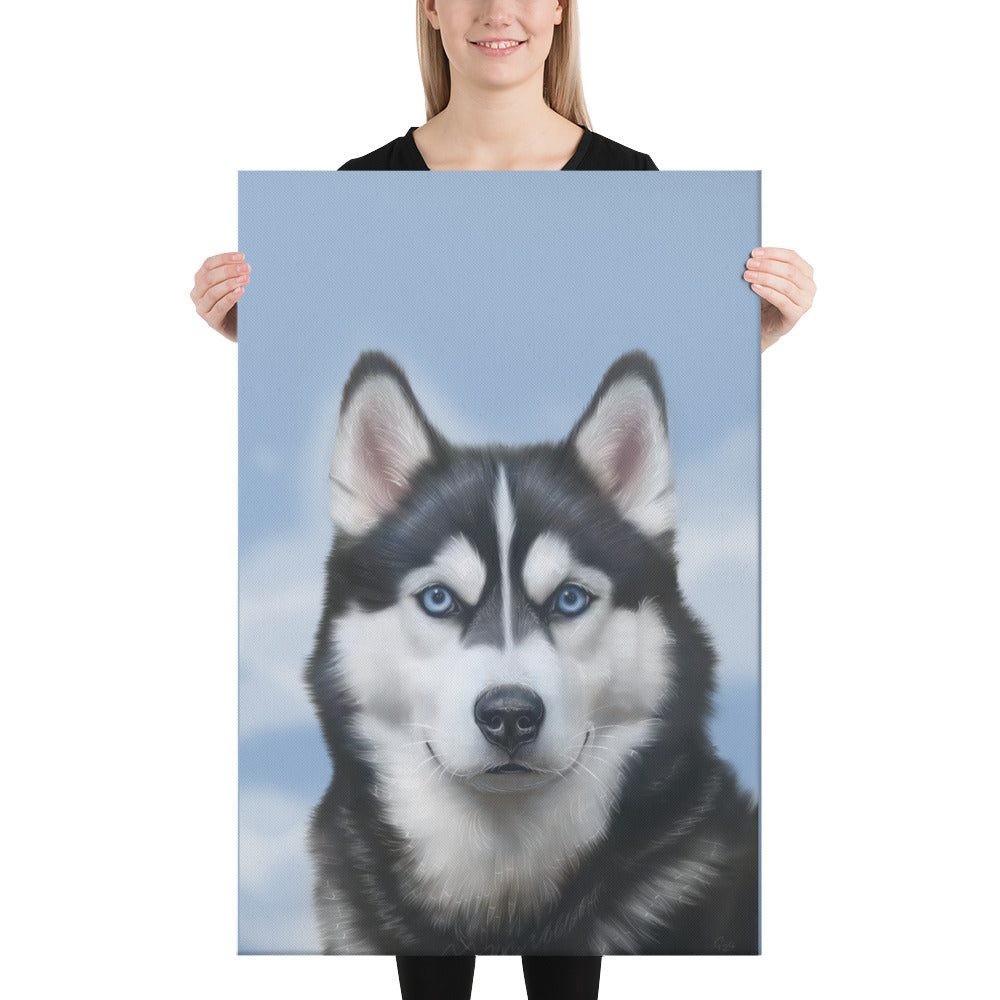 Formal Breed Portrait - Siberian Husky - Fine Art Canvas Print || Cameo Anderson