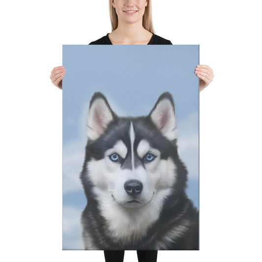 Formal Breed Portrait - Siberian Husky - Fine Art Canvas Print || Cameo Anderson