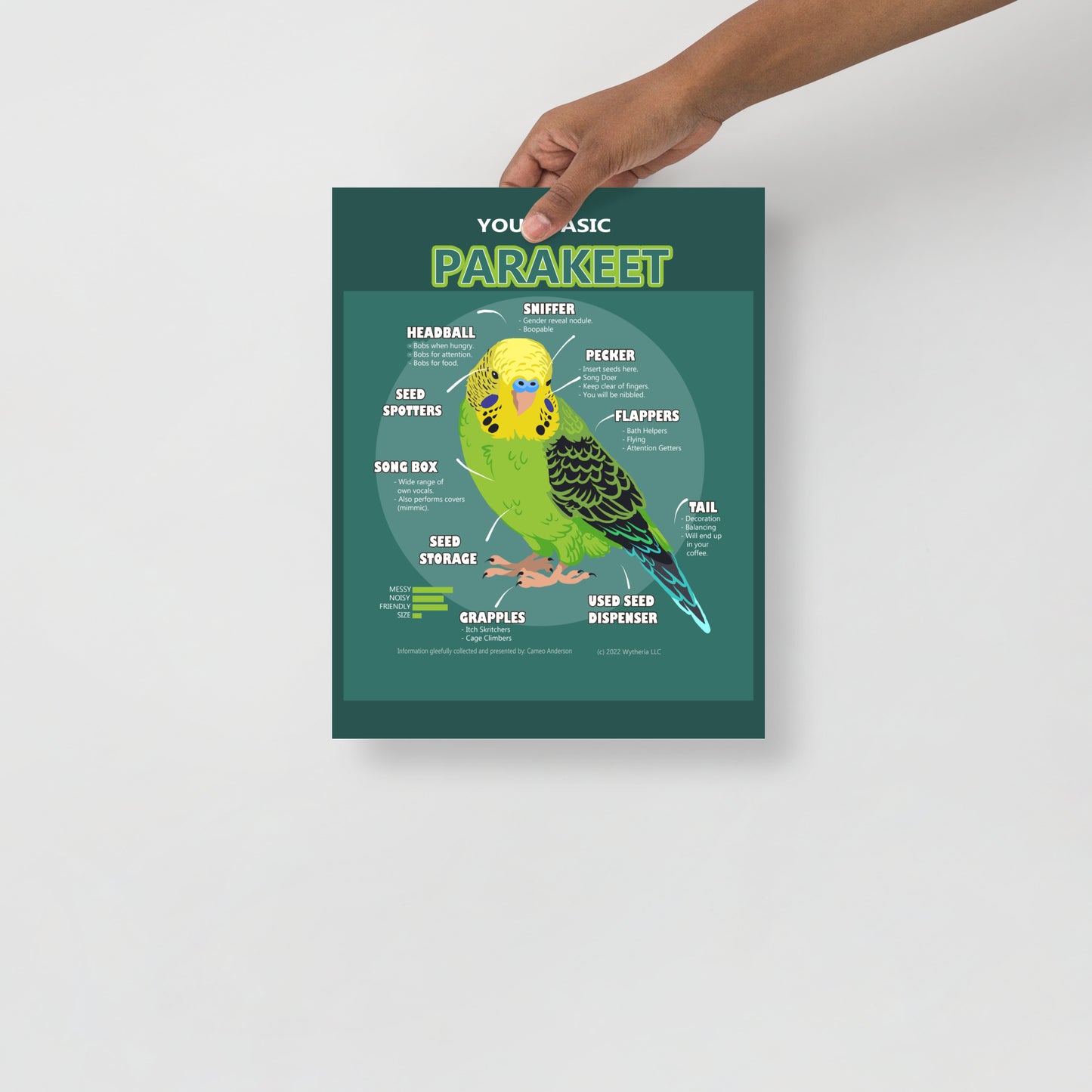 Funny Parakeet Birb Breed Meme Poster - Cameo Anderson