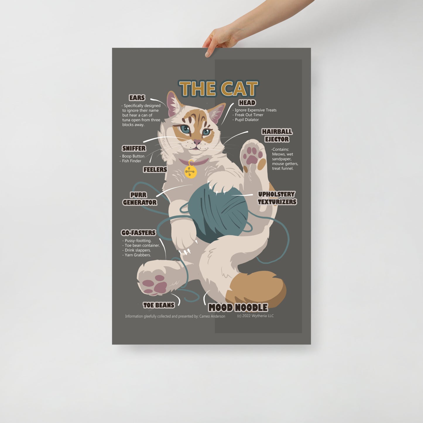 Funny House Cat Meme Breed Poster - Cameo Anderson