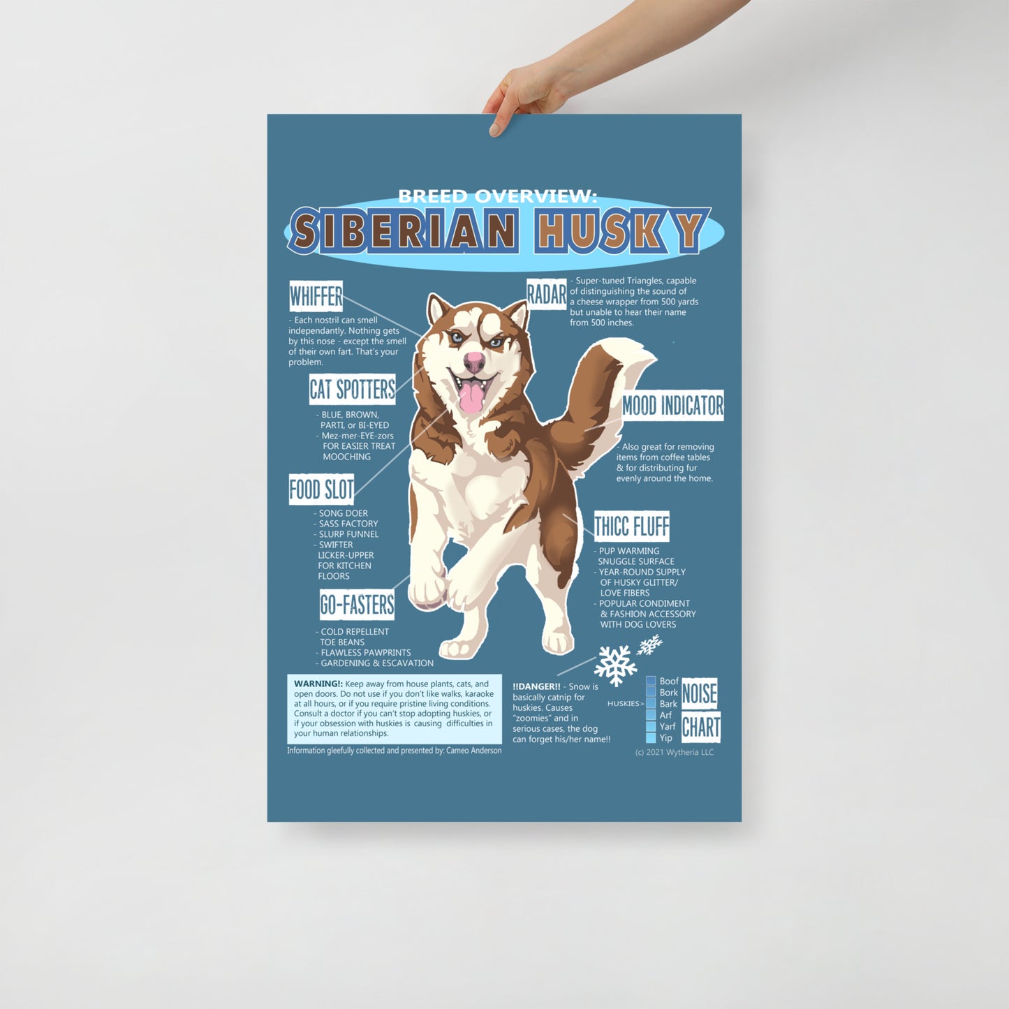 Funny Siberian Husky Meme Poster - Cameo Anderson