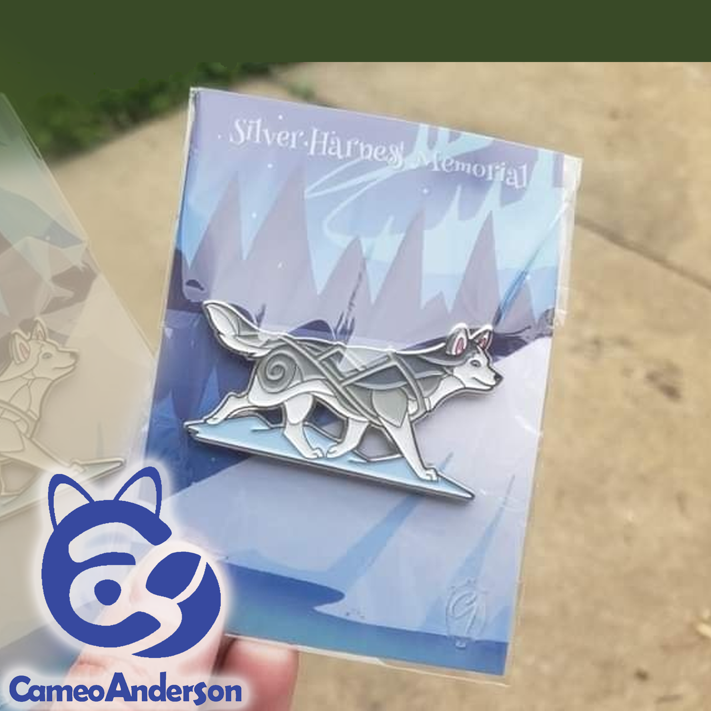 Silver Harness Siberian Husky Memorial Pins || Cameo Anderson